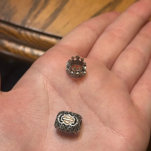 Harley-Davidson Sterling Silver 15 Charm Pandora Bracelet - Picture 7 of 15